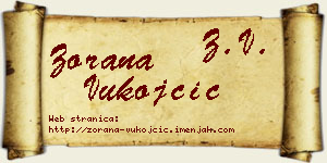 Zorana Vukojčić vizit kartica